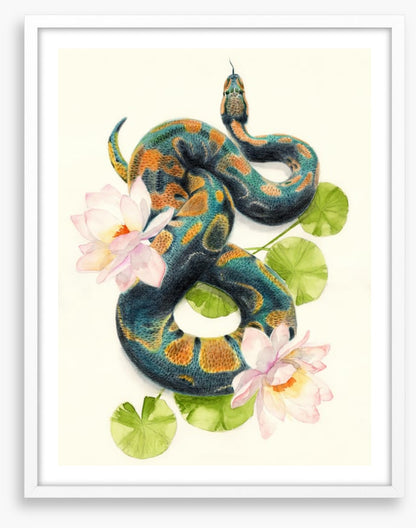 Snake in the lotus