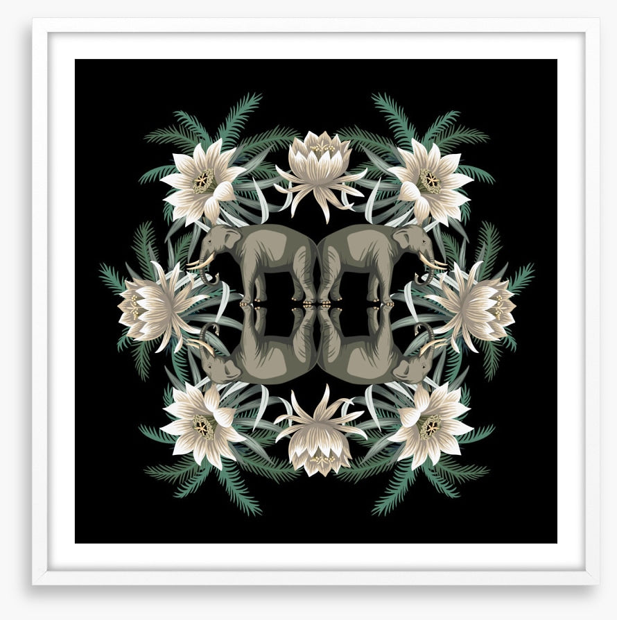 White lotus elephants