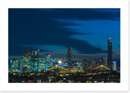 Night lights of Brisbane skyline