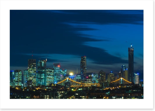 Night lights of Brisbane skyline
