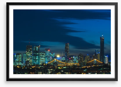 Night lights of Brisbane skyline