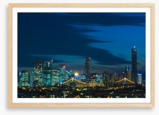 Night lights of Brisbane skyline