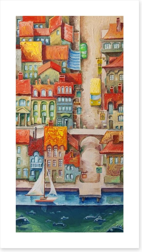 The seaside town