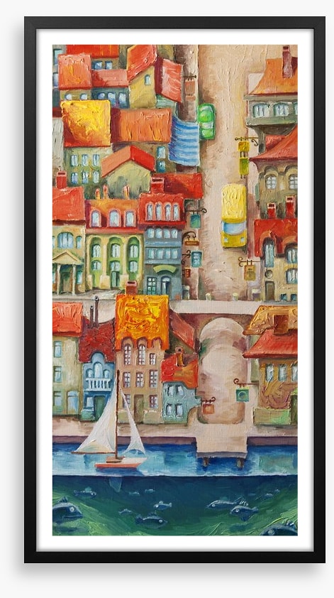 The seaside town