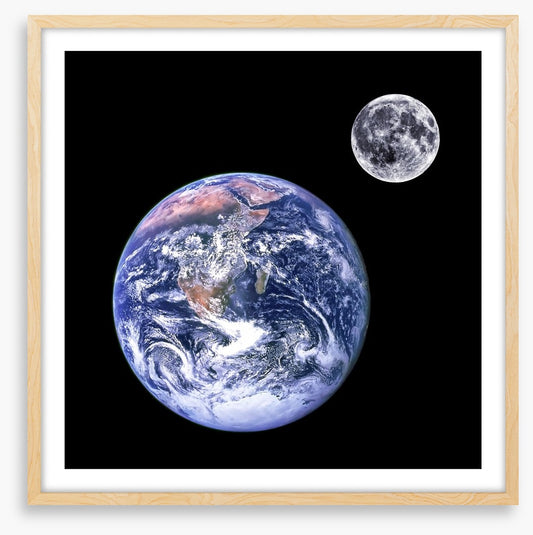 Earth and moon