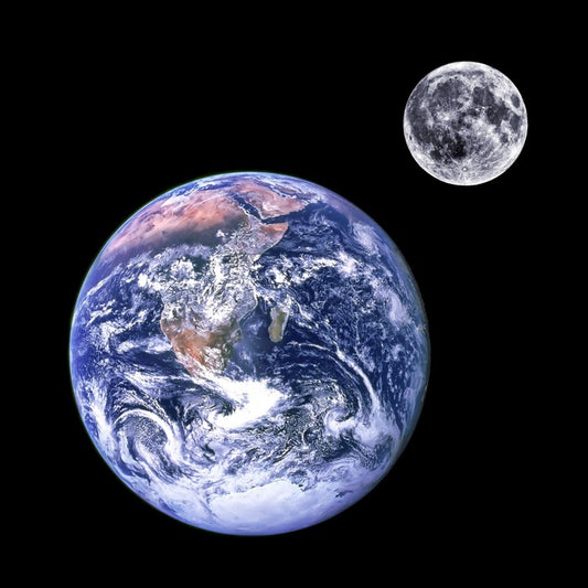 Earth and moon