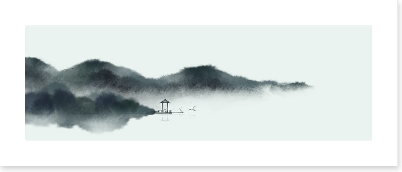 Lonely pagoda panorama