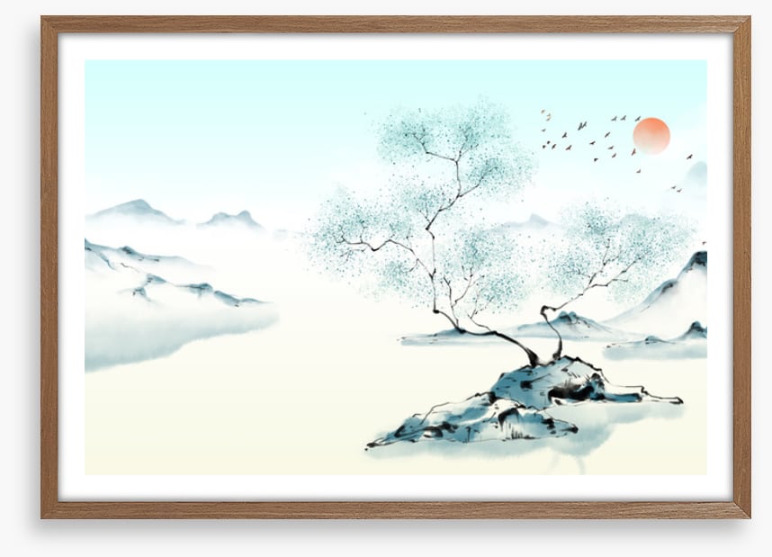Misty island evening