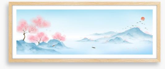 Lakeside spring panorama