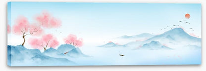 Lakeside spring panorama