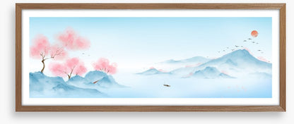 Lakeside spring panorama