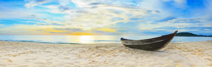 Wooden boat on the beach