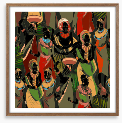 Gathering in green