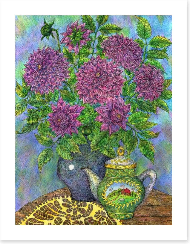 Beside the teapot