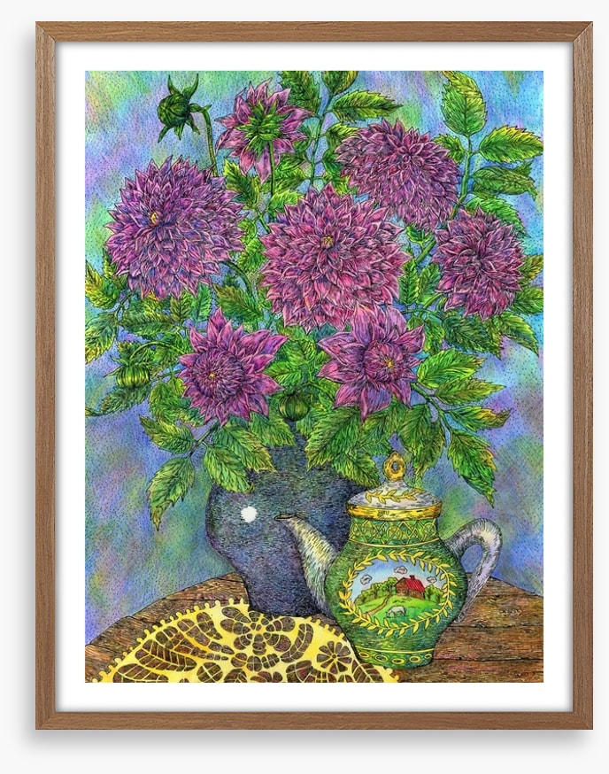 Beside the teapot