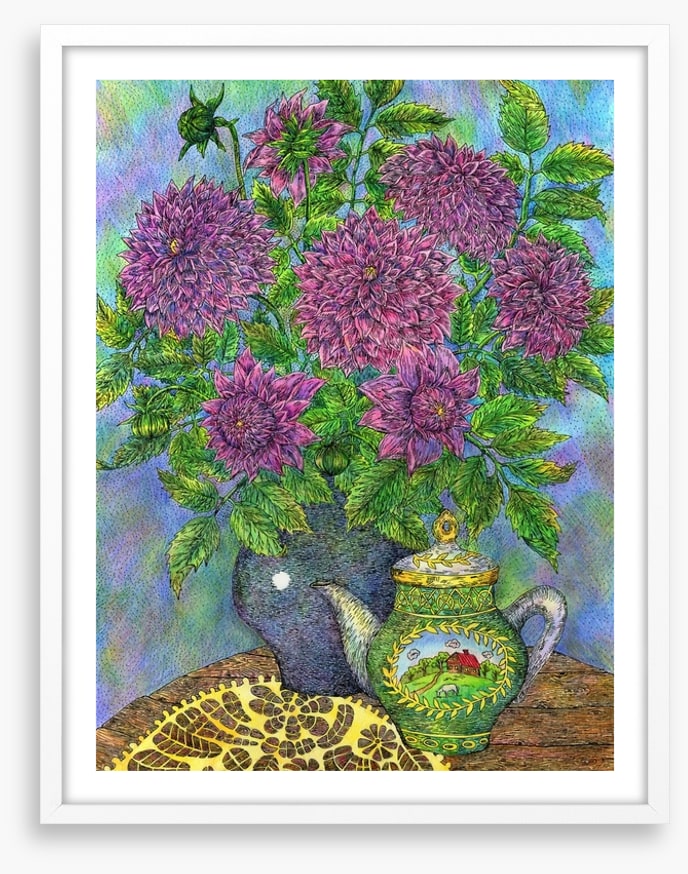 Beside the teapot
