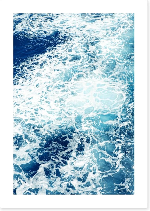 The churning sea