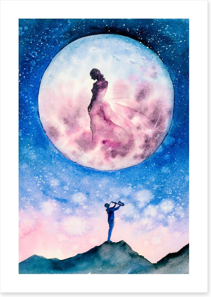 Woman in the moon