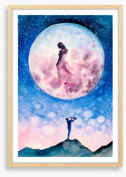 Woman in the moon