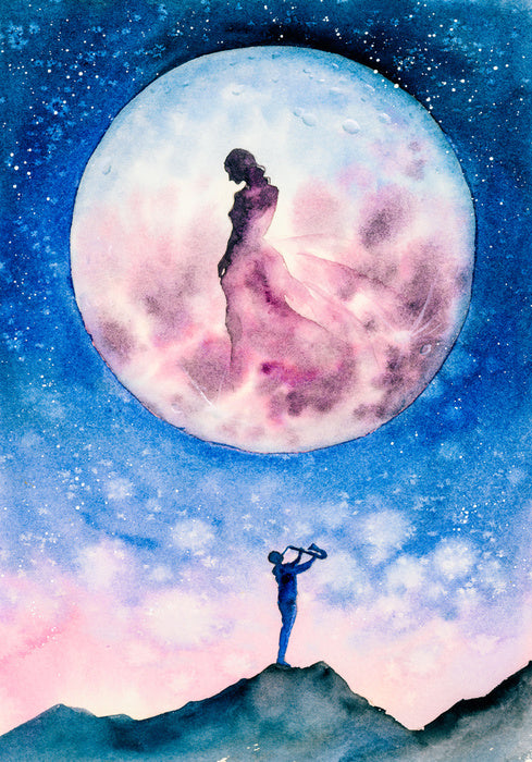 Woman in the moon