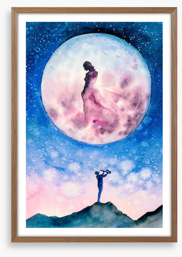 Woman in the moon