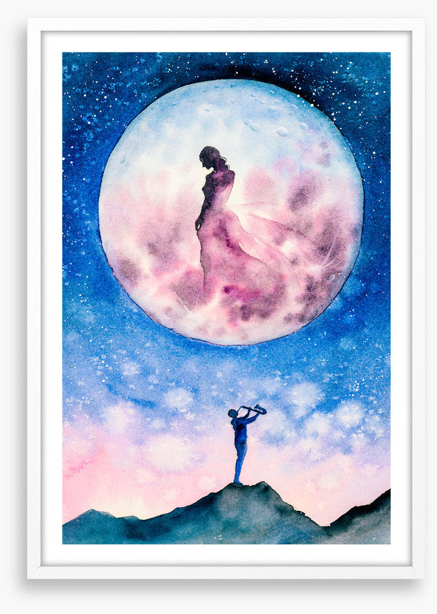 Woman in the moon