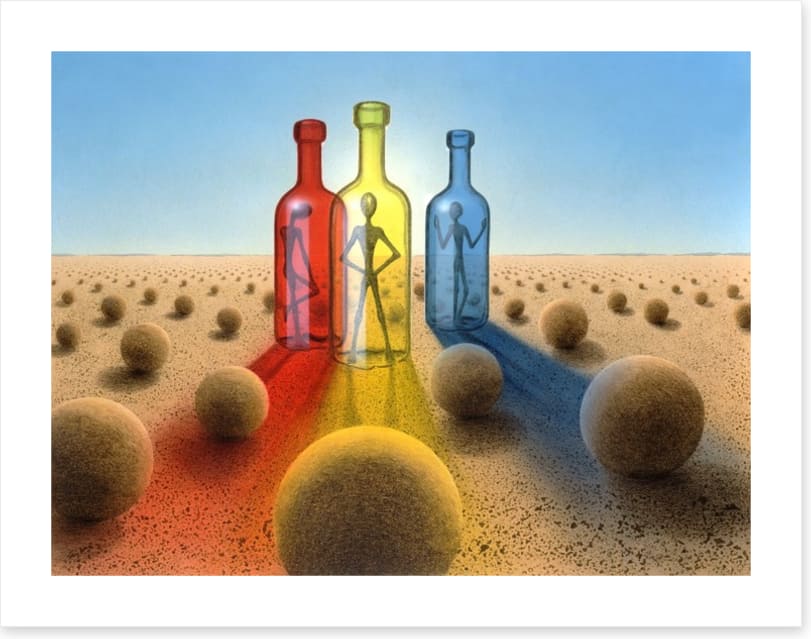 Bottles in the desert