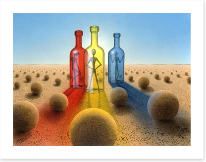 Bottles in the desert