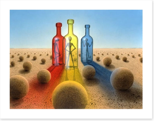 Bottles in the desert