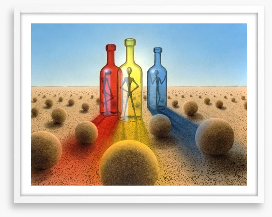 Bottles in the desert