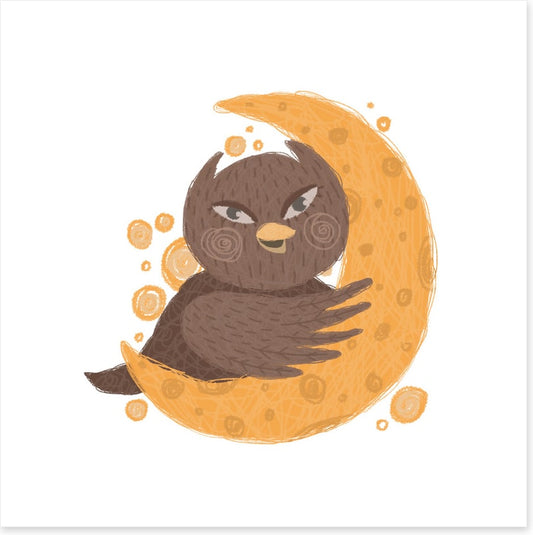 Orange moon owl