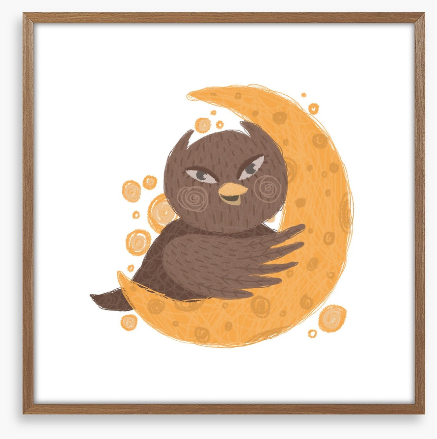 Orange moon owl
