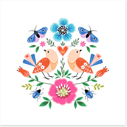 Bloom butterfly birds