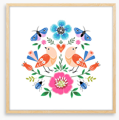 Bloom butterfly birds
