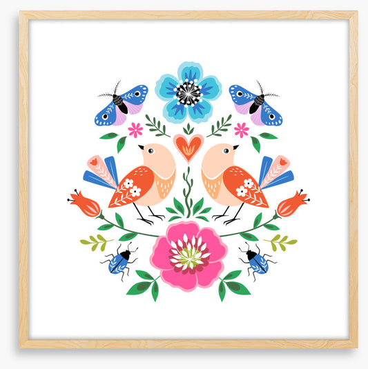 Bloom butterfly birds