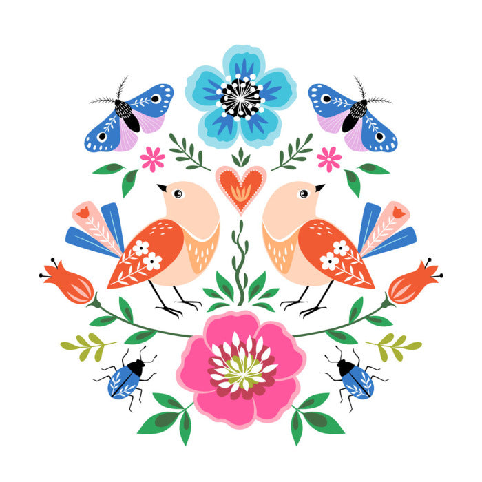 Bloom butterfly birds