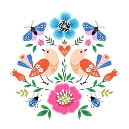 Bloom butterfly birds