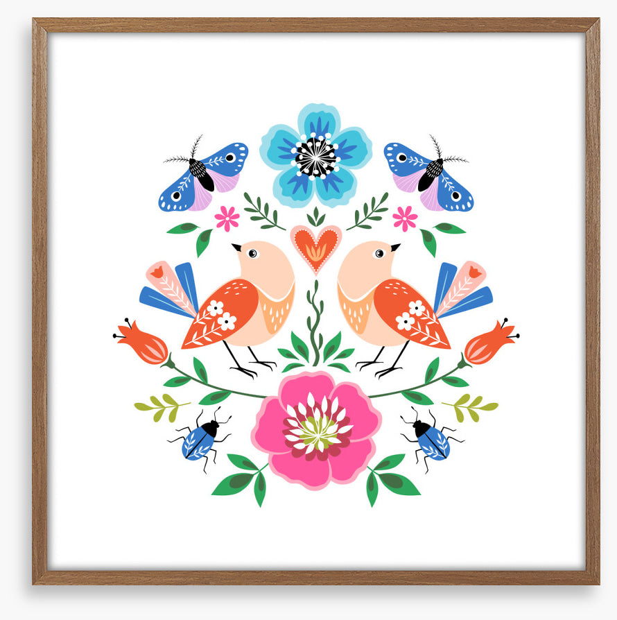 Bloom butterfly birds