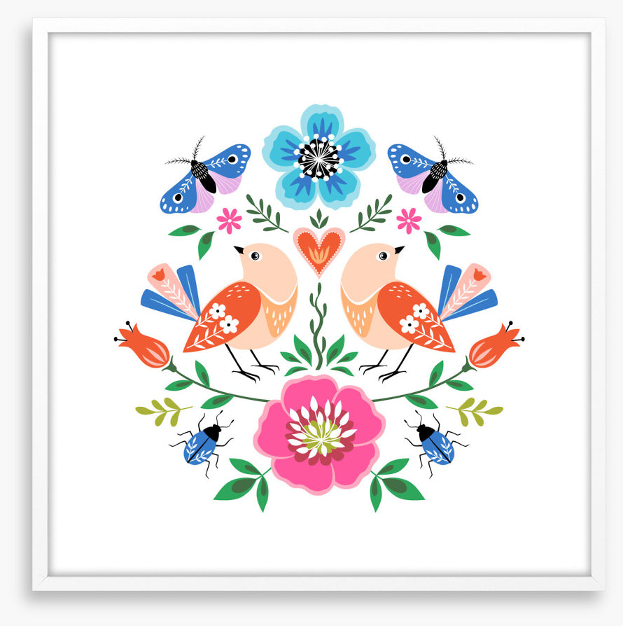 Bloom butterfly birds