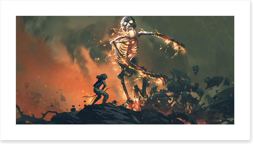 The flaming skeleton