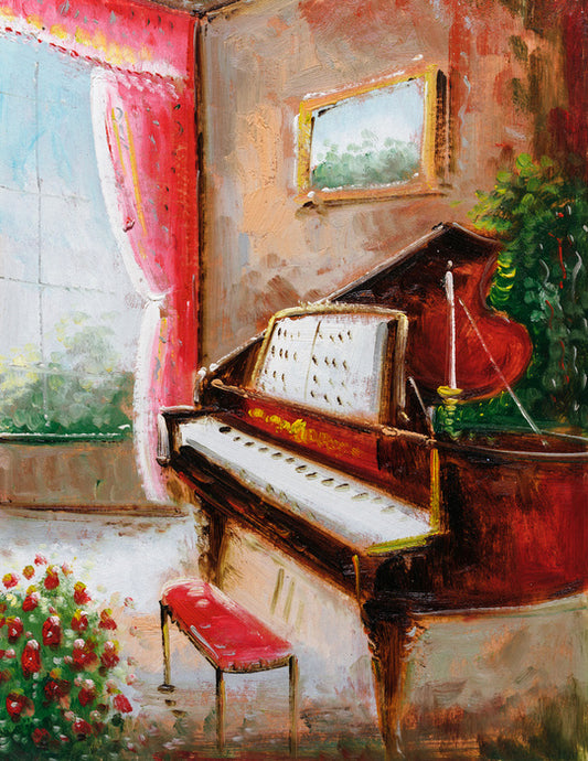 The piano room