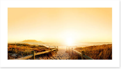 Golden beach sunset