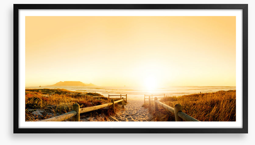 Golden beach sunset