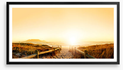 Golden beach sunset
