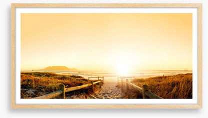 Golden beach sunset