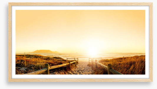 Golden beach sunset