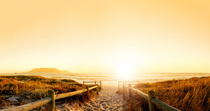 Golden beach sunset