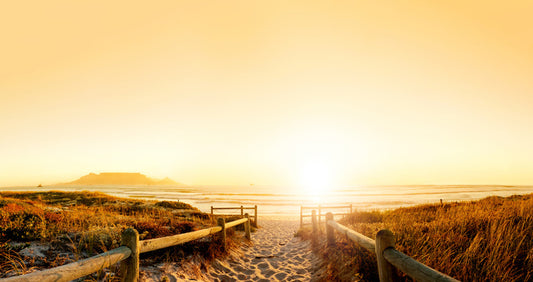 Golden beach sunset