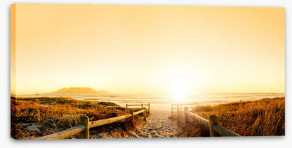 Golden beach sunset