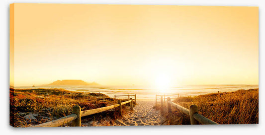 Golden beach sunset